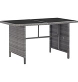 VidaXL 5-delige Tuinset met kussens poly rattan grijs