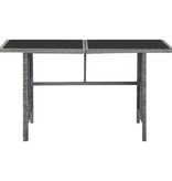 VidaXL 5-delige Tuinset met kussens poly rattan grijs