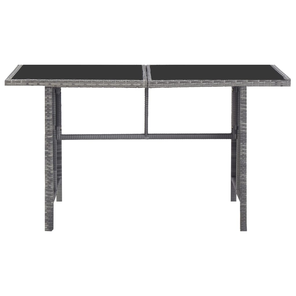 VidaXL 5-delige Tuinset met kussens poly rattan grijs