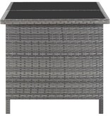 VidaXL 5-delige Tuinset met kussens poly rattan grijs