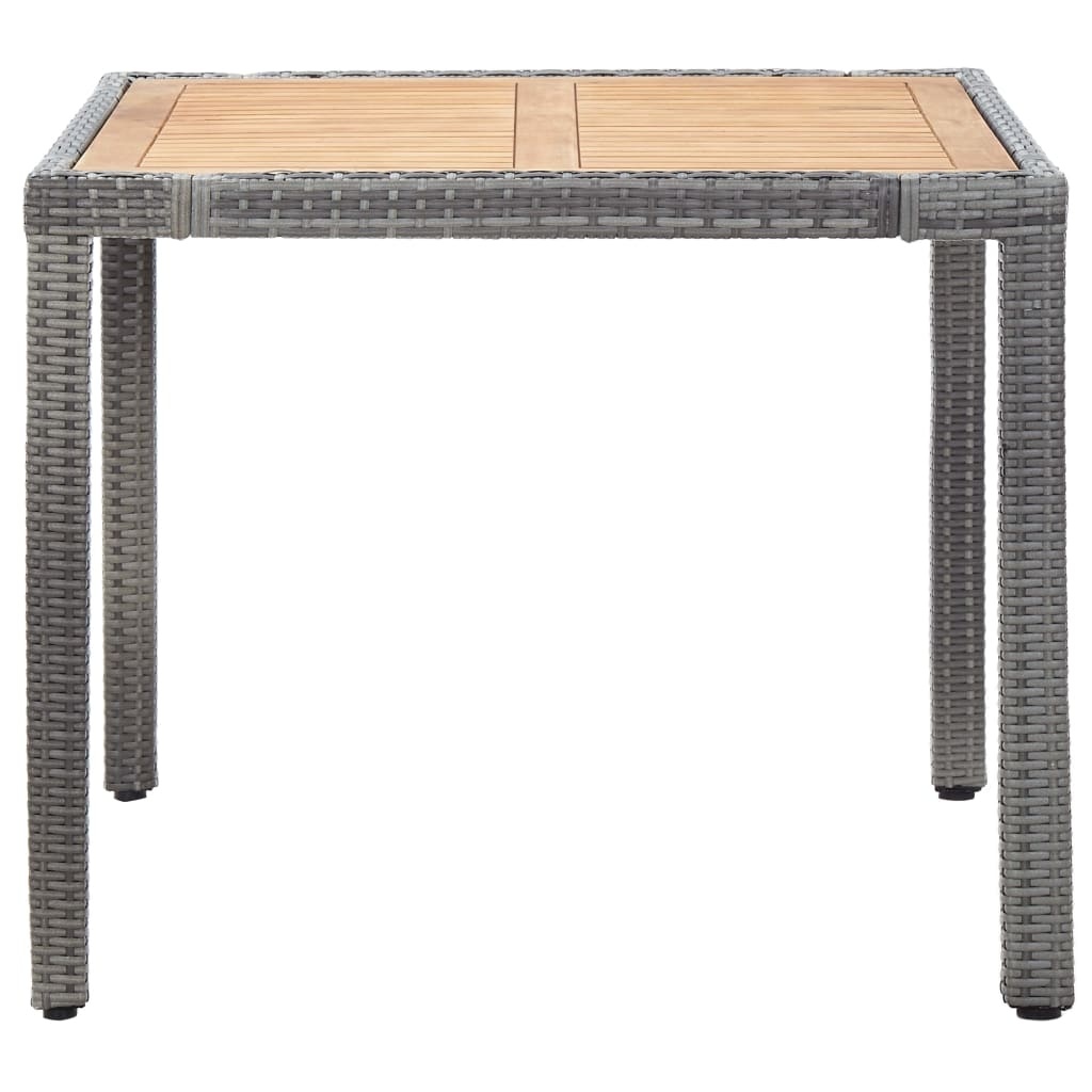 VidaXL 5-delige Tuinset met kussens poly rattan grijs