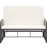 VidaXL 2-delige Loungeset met kussens poly rattan bruin