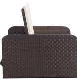 VidaXL 2-delige Loungeset met kussens poly rattan bruin