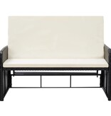 VidaXL 2-delige Loungeset met kussens poly rattan zwart