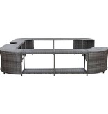 VidaXL Spa-ombouw vierkant 268x268x55 cm poly rattan grijs