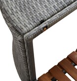 VidaXL Spa-ombouw vierkant 268x268x55 cm poly rattan grijs