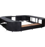 VidaXL Spa-ombouw vierkant 268x268x55 cm poly rattan zwart