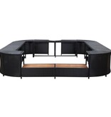 VidaXL Spa-ombouw vierkant 268x268x55 cm poly rattan zwart
