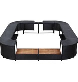 VidaXL Spa-ombouw vierkant 268x268x55 cm poly rattan zwart