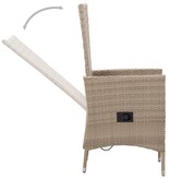 VidaXL 9-delige Tuinset met kussens poly rattan beige