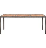 VidaXL 9-delige Tuinset met kussens poly rattan grijs