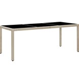 VidaXL 9-delige Tuinset met kussens poly rattan beige