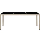 VidaXL 9-delige Tuinset met kussens poly rattan beige