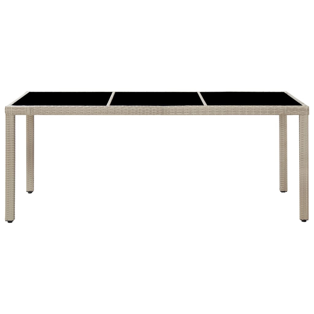 VidaXL 9-delige Tuinset met kussens poly rattan beige