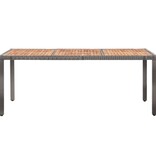 VidaXL 9-delige Tuinset met kussens poly rattan grijs