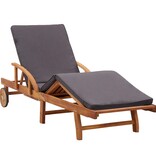 VidaXL Ligbed met kussen massief acaciahout