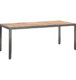 VidaXL 9-delige Tuinset met kussens poly rattan grijs