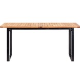 VidaXL 7-delige Tuinset poly rattan en acaciahout grijs