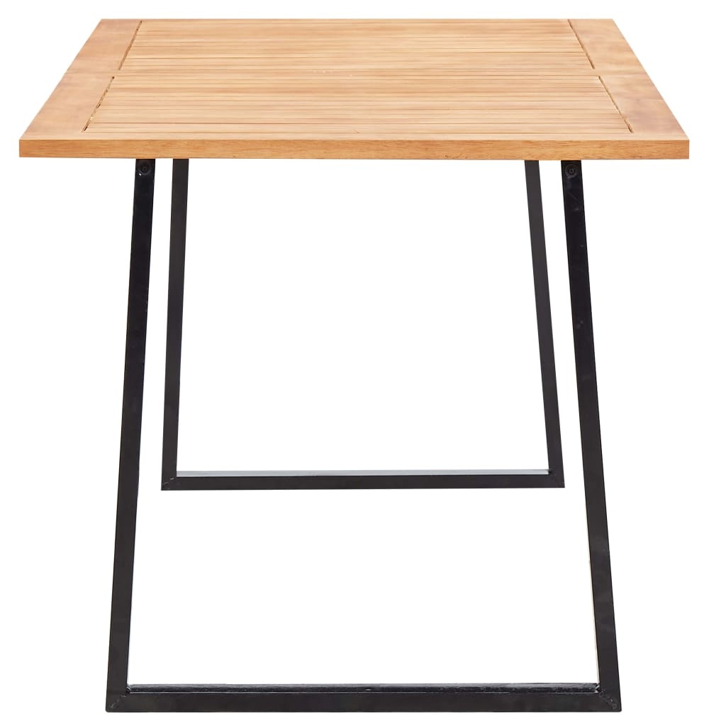 VidaXL 7-delige Tuinset poly rattan en acaciahout grijs