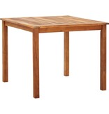 VidaXL 5-delige Eethoek poly rattan en massief acaciahout grijs