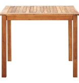 VidaXL 5-delige Eethoek poly rattan en massief acaciahout grijs