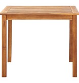 VidaXL 5-delige Eethoek poly rattan en massief acaciahout grijs