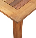 VidaXL 5-delige Eethoek poly rattan en massief acaciahout grijs