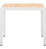 VidaXL 5-delige Tuinset poly rattan wit