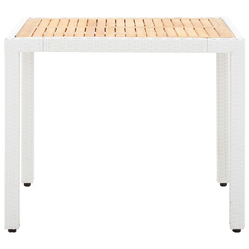 VidaXL 5-delige Tuinset poly rattan wit