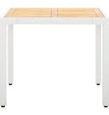 VidaXL 5-delige Tuinset poly rattan wit