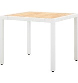 VidaXL 5-delige Tuinset poly rattan wit