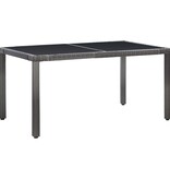 VidaXL 7-delige Tuinset poly rattan grijs