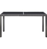 VidaXL 7-delige Tuinset poly rattan grijs