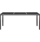 VidaXL 9-delige Tuinset poly rattan grijs