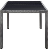 VidaXL 9-delige Tuinset poly rattan grijs
