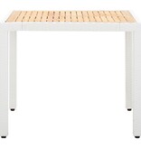 VidaXL 5-delige Tuinset poly rattan wit