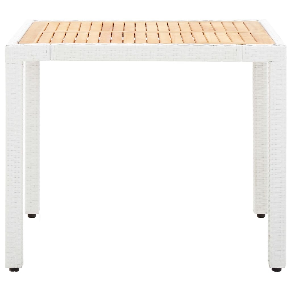 VidaXL 5-delige Tuinset poly rattan wit