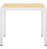 VidaXL 5-delige Tuinset poly rattan wit