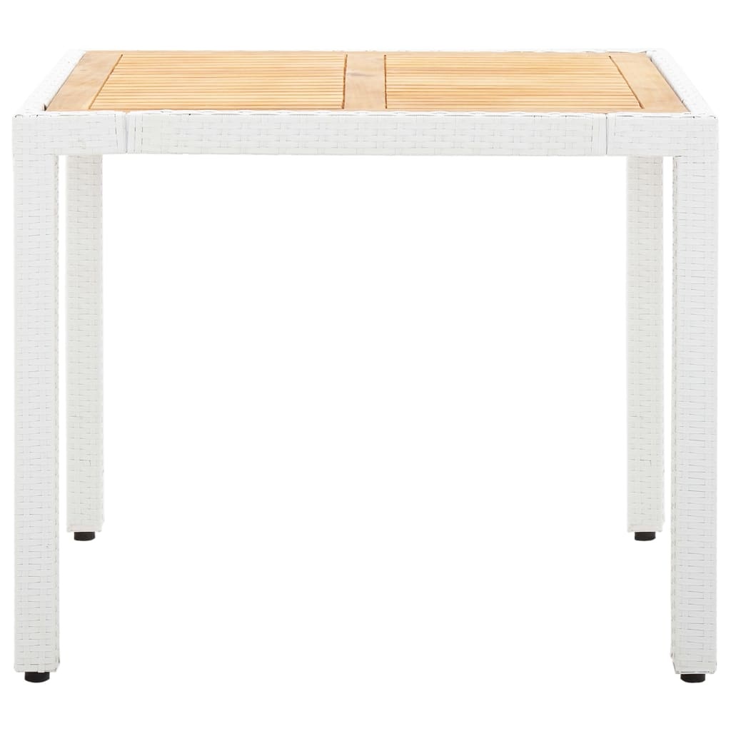 VidaXL 5-delige Tuinset poly rattan wit