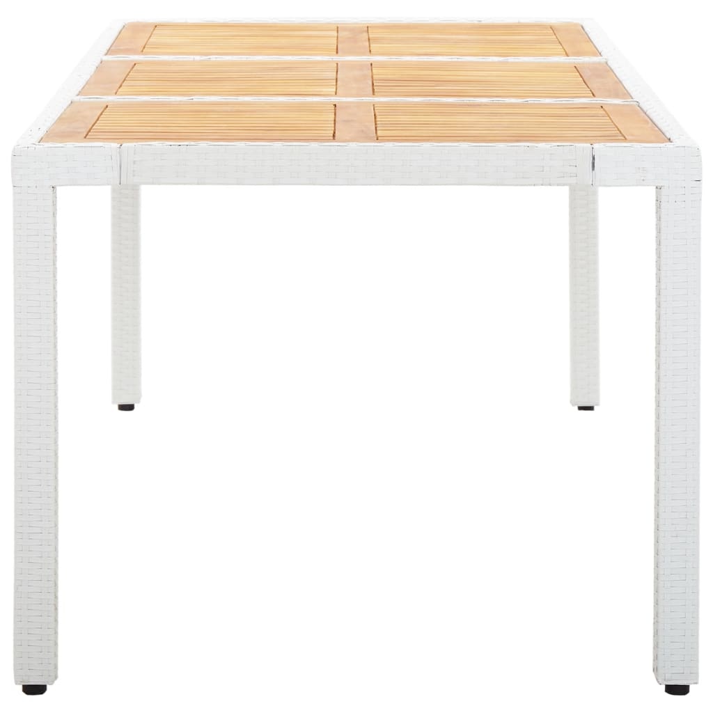 VidaXL 9-delige Tuinset poly rattan wit