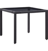 VidaXL 5-delige Tuinset poly rattan zwart