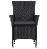 VidaXL 5-delige Tuinset poly rattan zwart