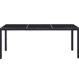 VidaXL 9-delige Tuinset poly rattan zwart