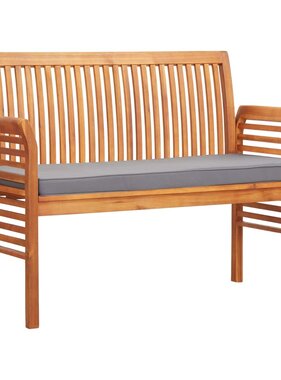 VidaXL Tuinbank 2-zits met kussen 120 cm massief acaciahout