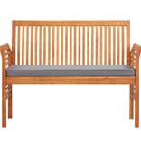 VidaXL Tuinbank 2-zits met kussen 120 cm massief acaciahout