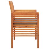 VidaXL Tuinbank 2-zits met kussen 120 cm massief acaciahout