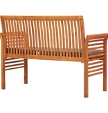 VidaXL Tuinbank 2-zits met kussen 120 cm massief acaciahout