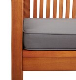 VidaXL Tuinbank 2-zits met kussen 120 cm massief acaciahout