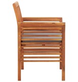 VidaXL Tuinstoelen 2 st met kussens massief acaciahout