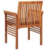 VidaXL Tuinstoelen 2 st met kussens massief acaciahout